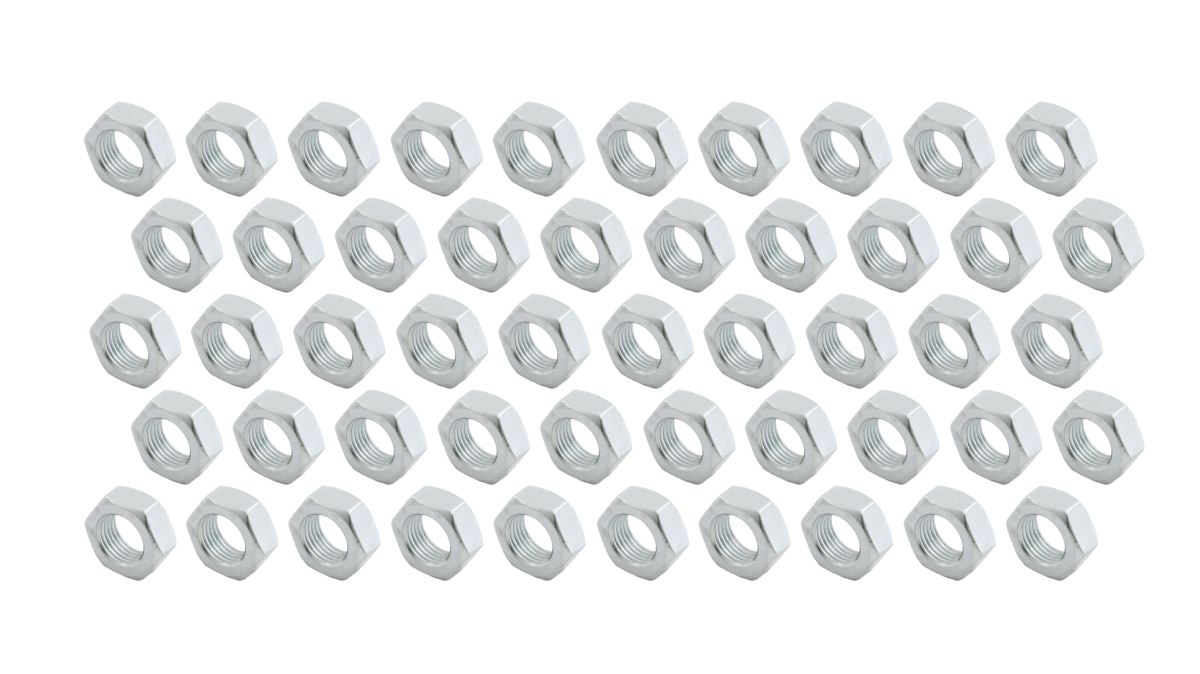 0.50-20 in. Right Hand Steel Jam Nuts - Pack of 50