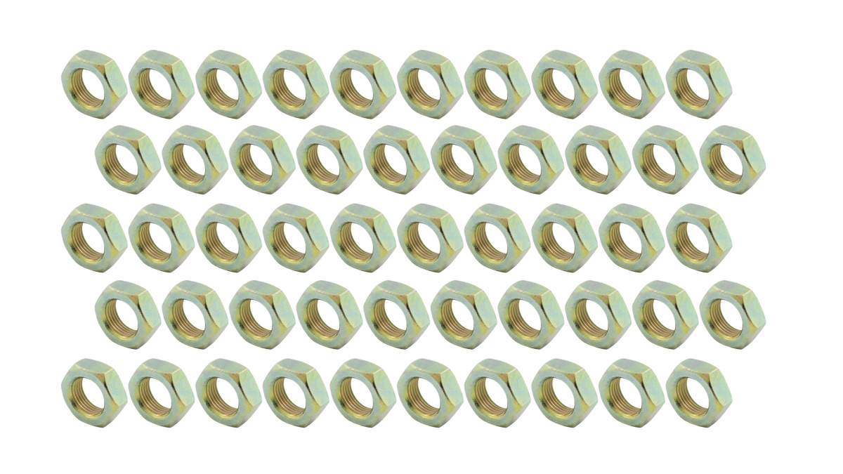 0.62-18 in. Left Hand Steel Jam Nuts - Pack of 50