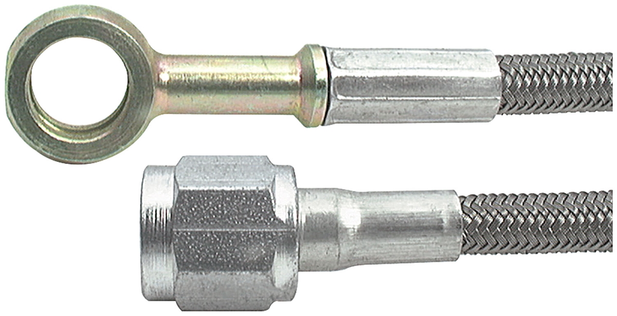 Brake Line 18 in. 3-AN Straight End with 10 mm Banjo Fitting