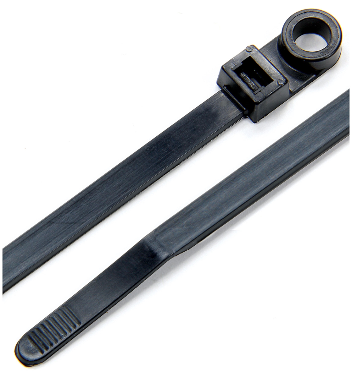 Wire Ties Black 8 in. with Mounting Hole - Pack of 25