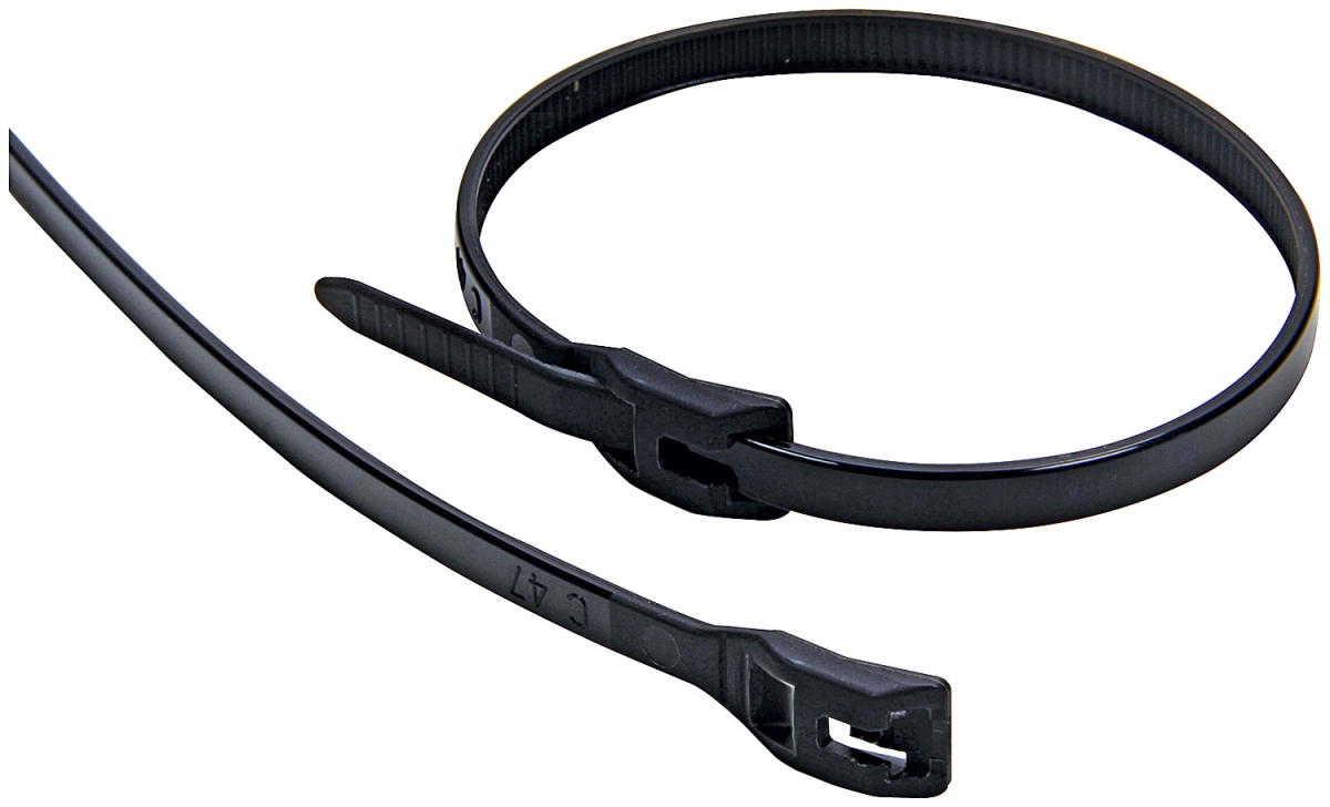 Wire Ties Black Flush Fit, 8.00 in. - Pack of 100