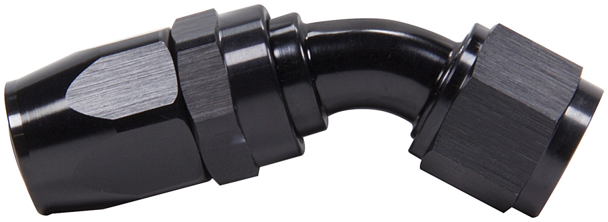 ALL48277 10-AN Hose End, 45 deg - Black