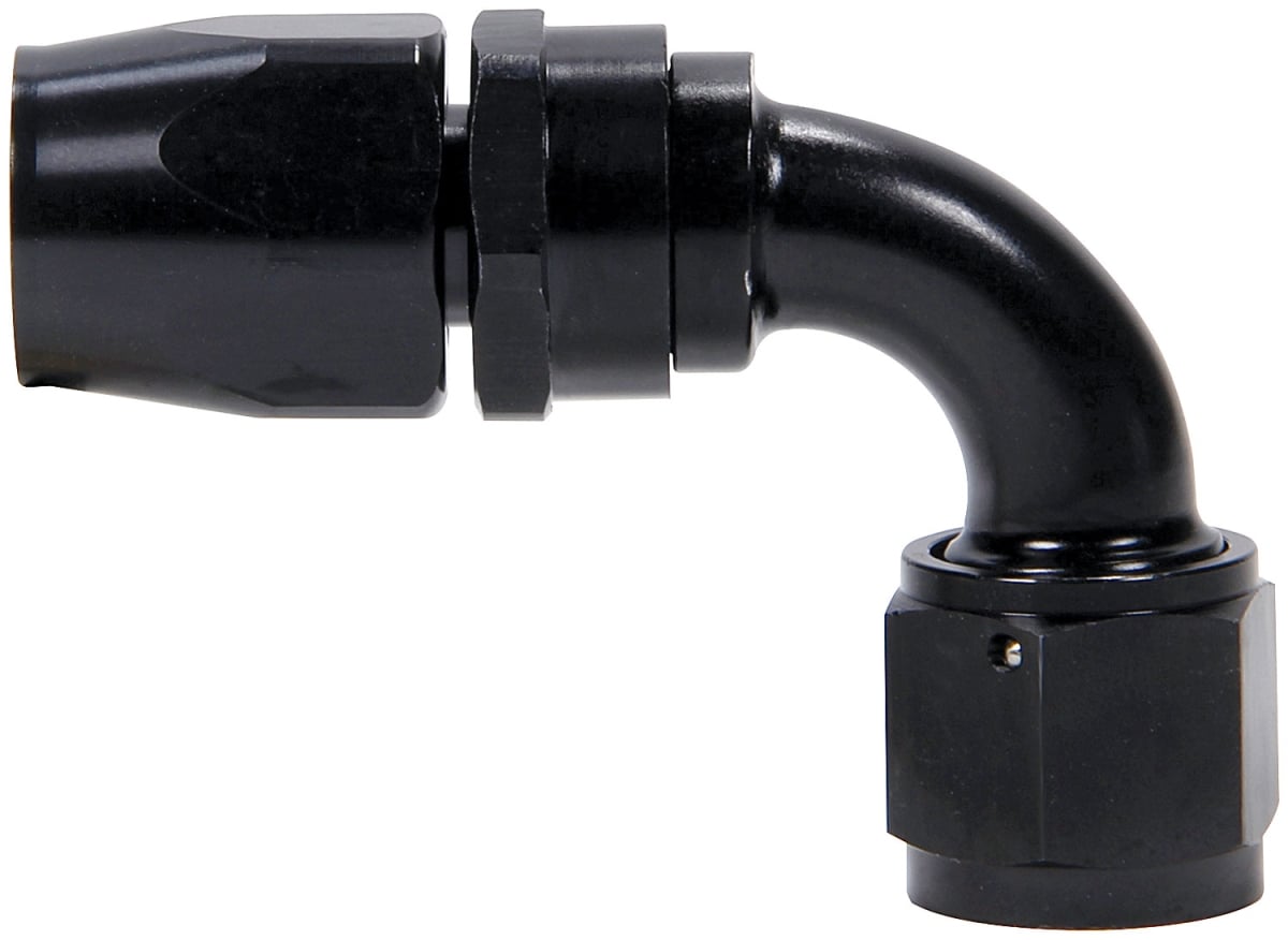 10-AN Hose End, 90 deg - Black