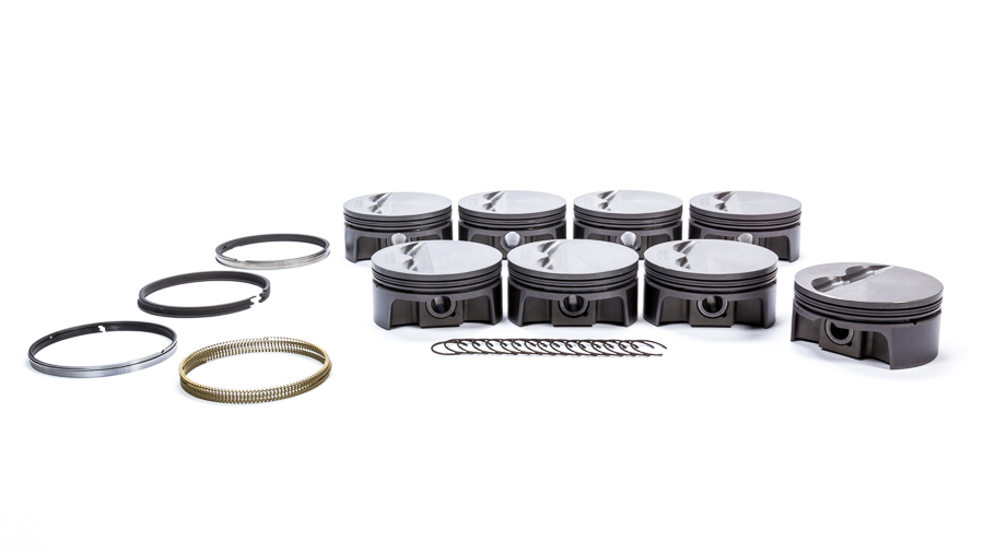 930200640 Small Block Chevy PowerPak Flat & Top Piston Set, 4.040 in. Bore