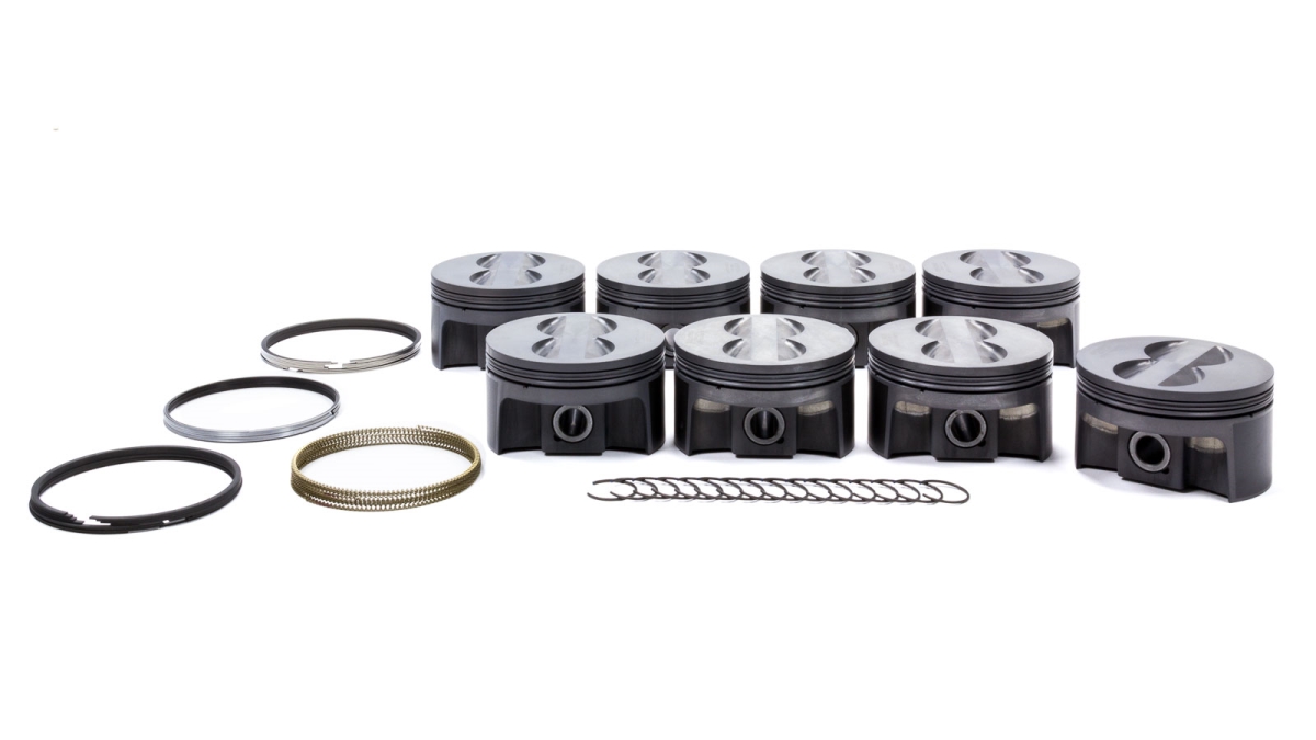930203630 Small Block Chevy PowerPak Flat & Top Piston Set, 4.030 in. Bore