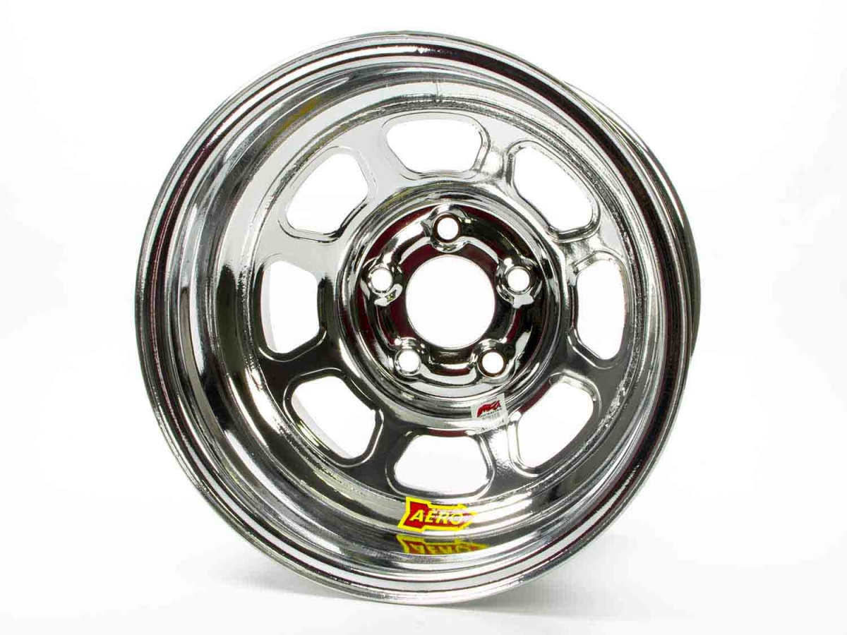 52-285020 52 Series IMCA Rolled Wheel - Chrome - 15 x 8 in. - 5 x 5 in. Bolt Circle - 2 in. Back Spacing - 19 lbs