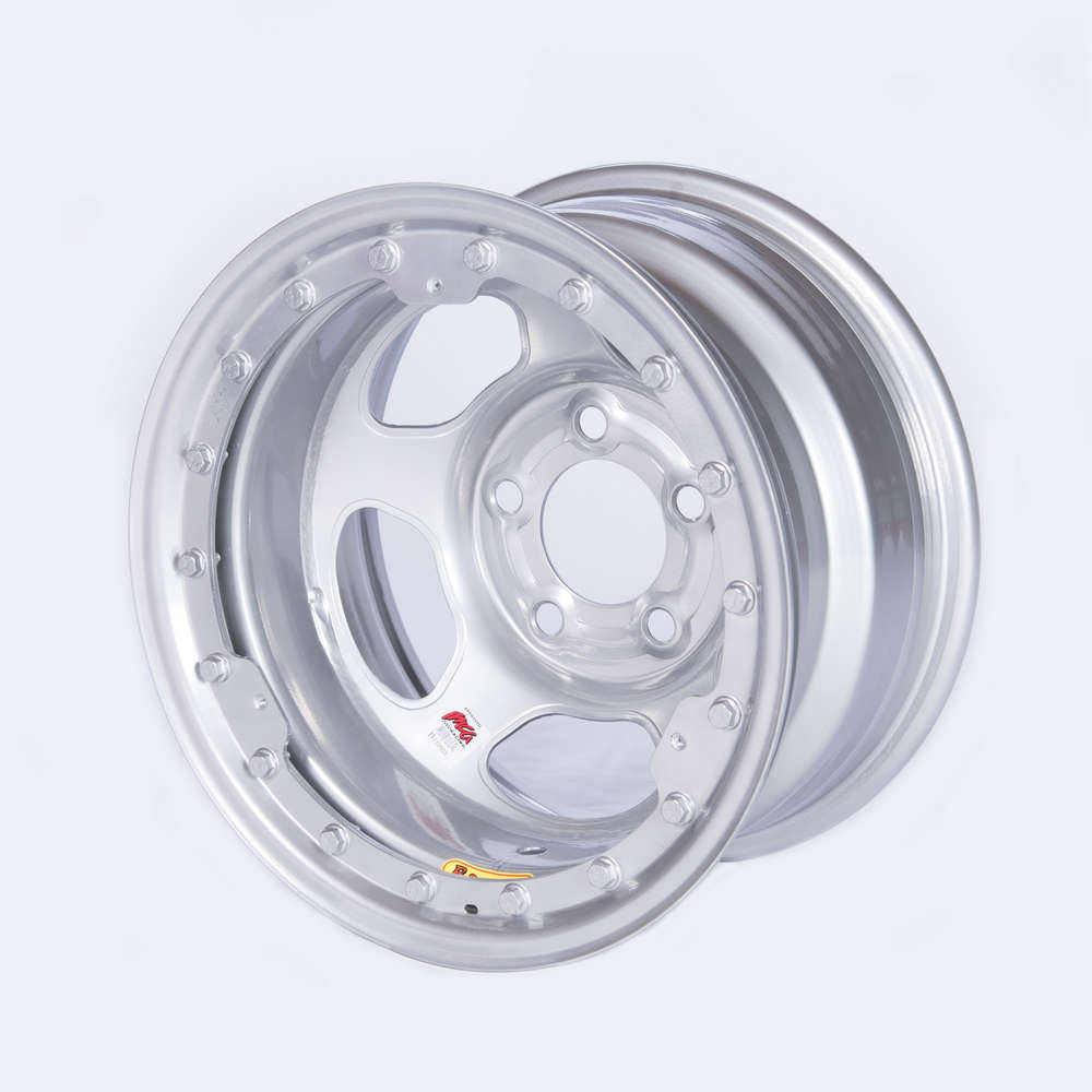 58A53ISLK Inertia Advantage Wheel - 15 x 8 in. - Silver Powder Coat - 3 in. Backspace - 5 x 5 in. Bolt Pattern