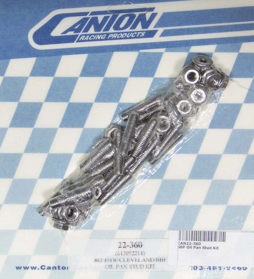 22-360 Small Block Ford Oil Pan Stud Kit Stainless 6 Point