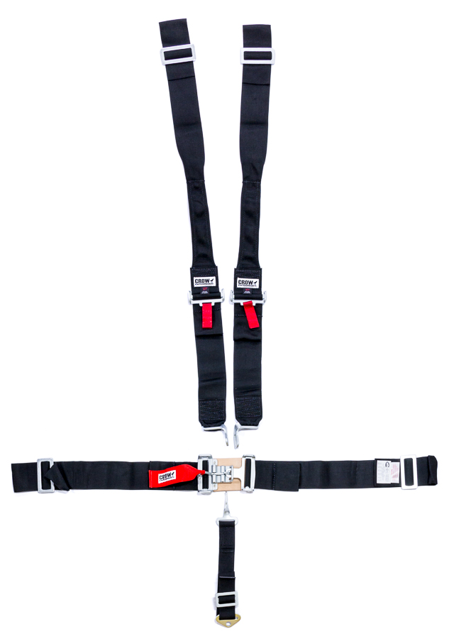 Picture of Crow Enterprises 11074DB 5-Point Harness Big Latch Black Hans Wrap Around Pull