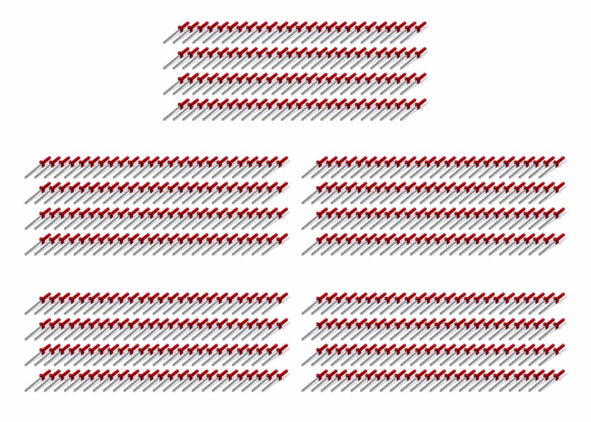 814R-500S Small HD Rivet Red Multi-Grip - Pack of 500