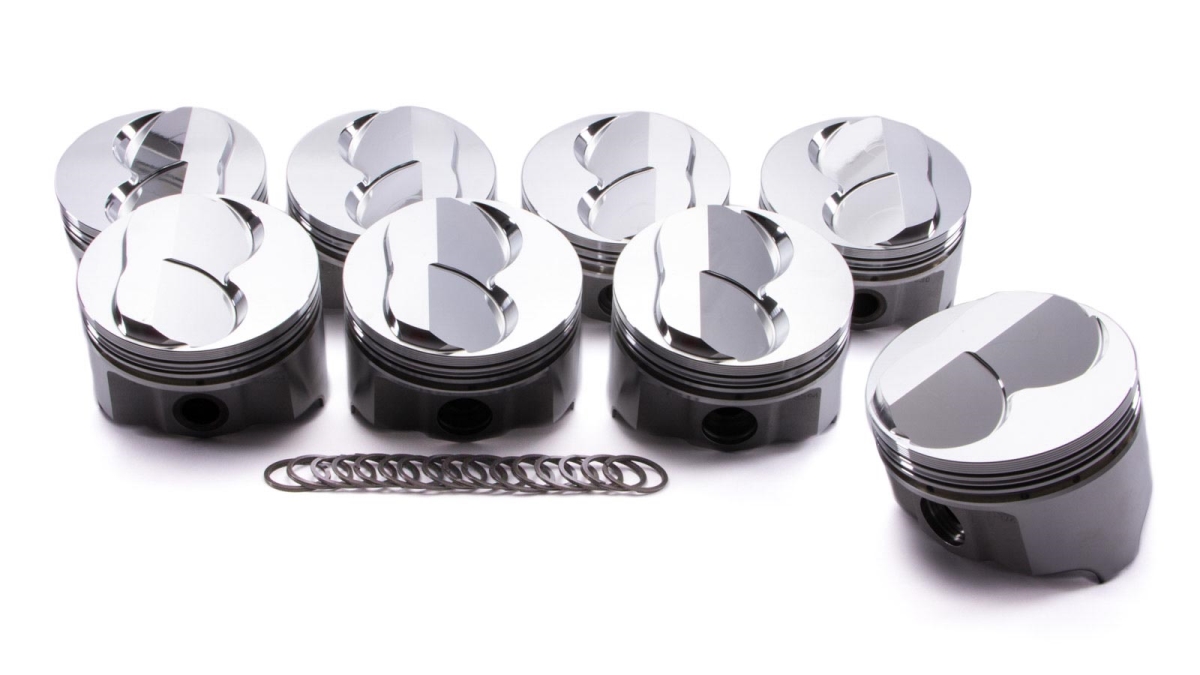 IC802.030 Small Block Chevy Forged Domed Piston Set, 4.030 in. Bore
