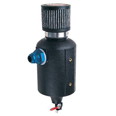 605-125-01 1 Quart Breather Tank - Black -10 AN Inlet