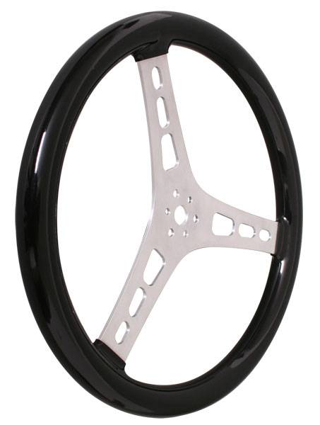 13513-C 13 in. Dished Steering Wheel - Black Coated