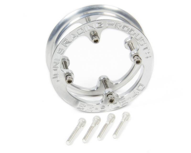 BG-6108-40S 0.25 in. Thick Belt Guide Bolt-On Aluminum Clear Anodized - 40-Tooth HTD Pulley