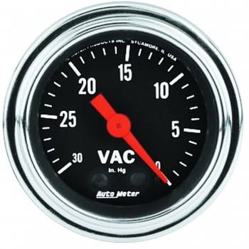 Picture of Auto Meter 2484 Traditional Chrome - Mechanical Vacuum Gauge - 2.06 in.
