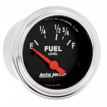 Picture of Auto Meter 2515 Traditional Chrome Electric Fuel Level Gauge - 2.06 in.