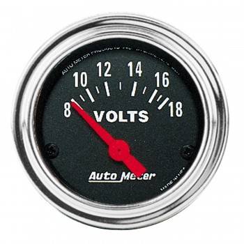 Picture of Auto Meter 2592 Traditional Chrome 2.06 in. Voltmeter Gauge - 0-16V