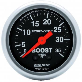 Picture of Auto Meter 3304 Sport-Comp Mechanical Boost Gauge - 2.06 in.