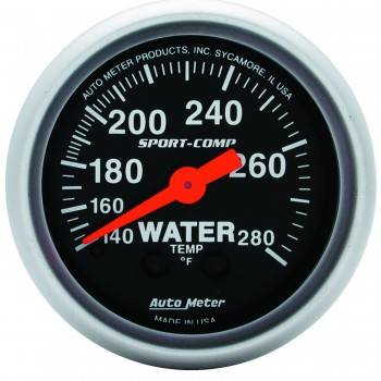 Picture of Auto Meter 3331 2.06 in. Mini Sport-Comp Electric Water Temperature Gauge - 140 deg -280 deg