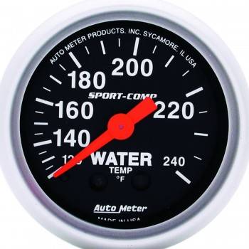 Picture of Auto Meter 3332 2.06 in. Mini Sport-Comp Water Temperature Gauge - 120 deg -240 deg