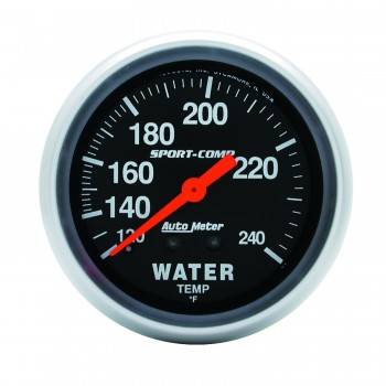 Picture of Auto Meter 3433 100-240 deg Sport-Comp Water Temperature Gauge - 2.62 in.