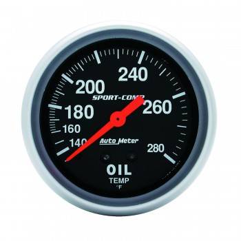 Picture of Auto Meter 3443 140-280 deg Sport-Comp Oil Temperature Gauge - 2.62 in.