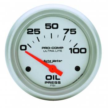 Picture of Auto Meter 4427 Ultra-Lite Electric Oil Pressure Gauge - 2.62 in. - 0-100 PSI
