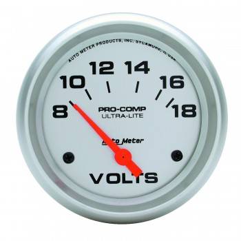 Picture of Auto Meter 4491 Ultra-Lite Electric Voltmeter Gauge - 2.62 in. - 8-18V