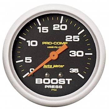 Picture of Auto Meter 5404 Pro-Comp Liquid-Filled Mechanical Boost Gauge - 2.62 in.