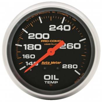 Picture of Auto Meter 5441 Pro-Comp Liquid Filled Oil Temperature Gauge - 2.62 in. - 140-280 deg