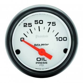 Picture of Auto Meter 5727 Phantom Electric Oil Pressure Gauges - 2.06 in. - 0-100 PSI