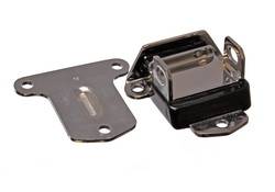 3.1115G Motor Mount Each - Steel - Polyurethane - Chrome - Black - 58-72 Chevy