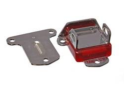 3.1115R Motor Mount Each - Steel - Polyurethane - Chrome - Red - 58-72 Chevy