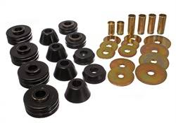 Body Mount Bushings, Black; Polyurethane