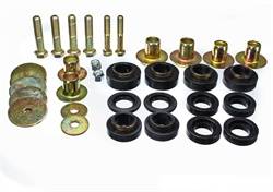 3.4144G Body Mount Bushing Set - Polyurethane - Black - 76-81 Pontiac Firebird