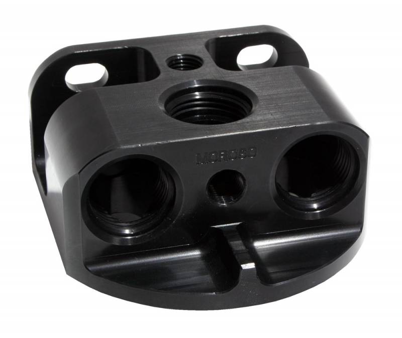 23764 Billet Aluminium Remote Oil Filter Mount-Front Port