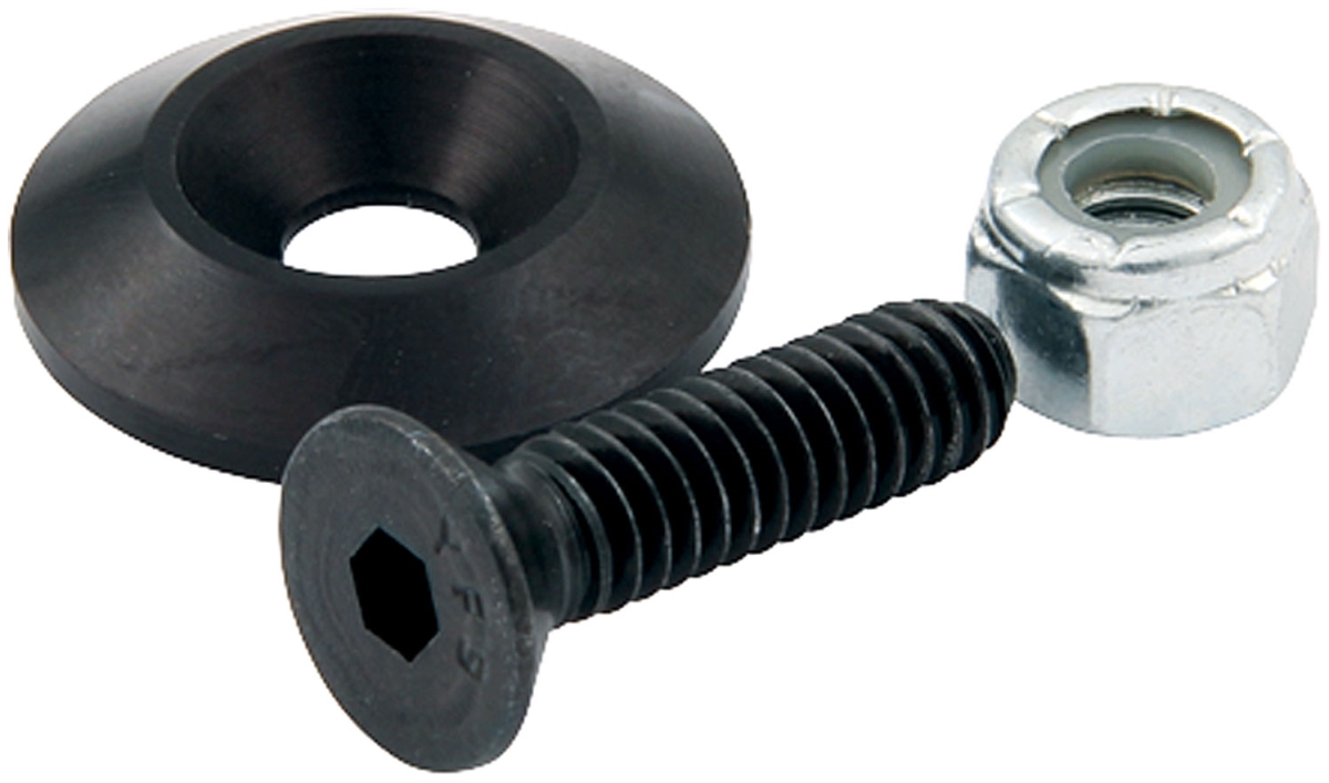 Countersunk Bolts No. 10 with 1 in. Washer, Black - Pack of 10