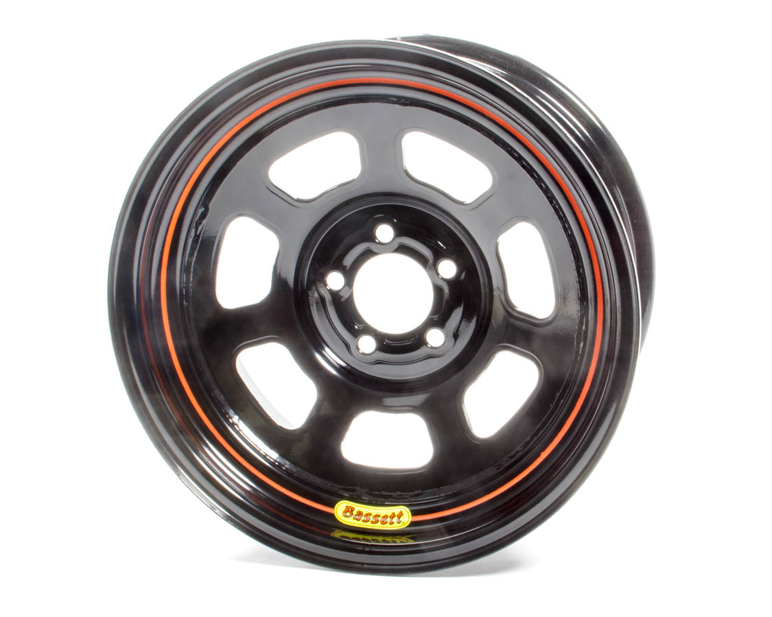 57SN4 D-Hole Lightweight Wheel - 15 x 7 - 5 x 100 mm - Black - 4 in. Back Spacing