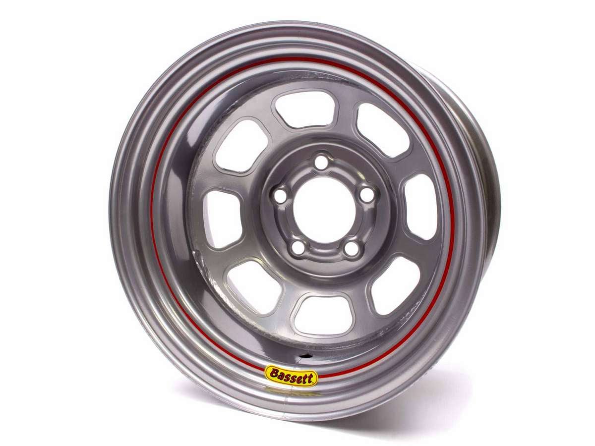 58S55S Spun Wheel - 15 x 8 in. - 5 x 5 in. - Silver - 5 in. Back Spacing