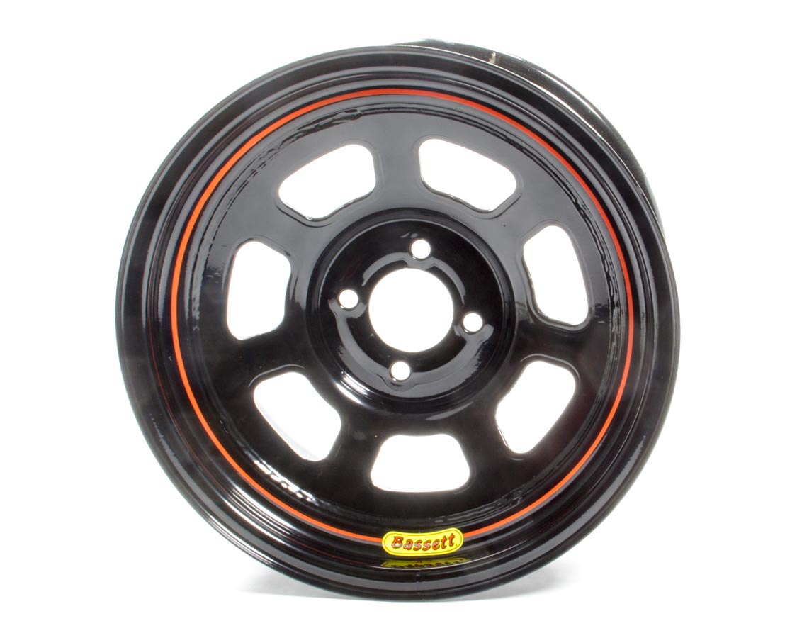 58SH5 D-Hole Lightweight Wheel - 15 x 8 in. - 4 x 100 mm - Black - 5 in. Back Spacing