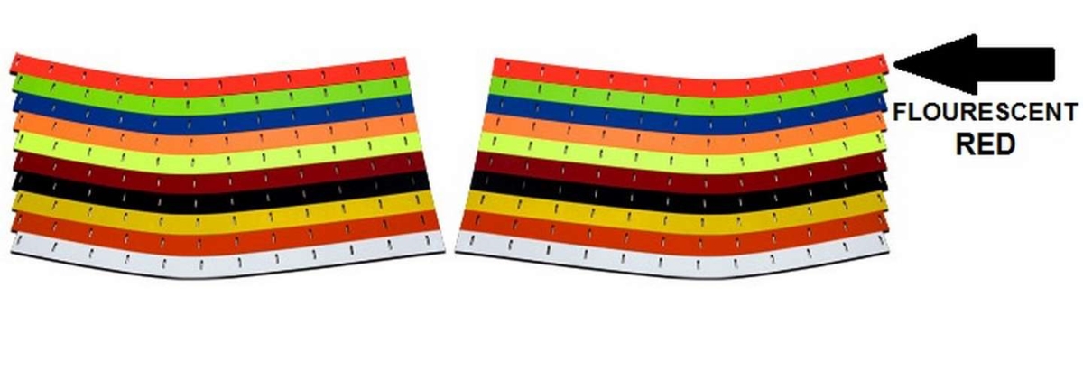 000-400-FR ABC Lower Nose Wear Strips, Fluorescent Red