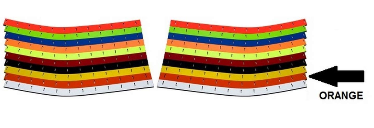 000-400-OR ABC Lower Nose Wear Strips, Orange