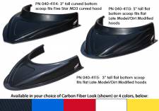 040-4114-CB 3 in. MD3 Curved Hood Scoop, Chevron Blue
