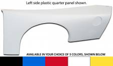 670-27-BL ABC Left Side Plastic Greenhouse Quarter Panel, Black