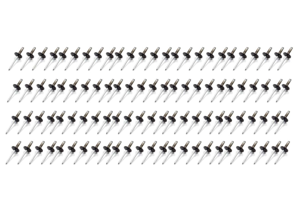 814B-100L Large Head Multi-Grip Rivet, Black - Pack of 100