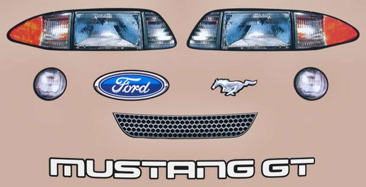 915-410-ID Mini-Stock Nose Graphic Kit for 1993 Mustang