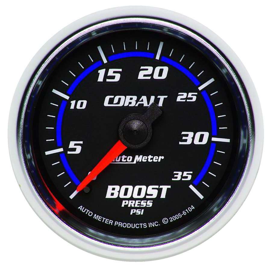 6104 2.06 in. Cobalt Mechanical Boost Gauge - 0-30 PSI
