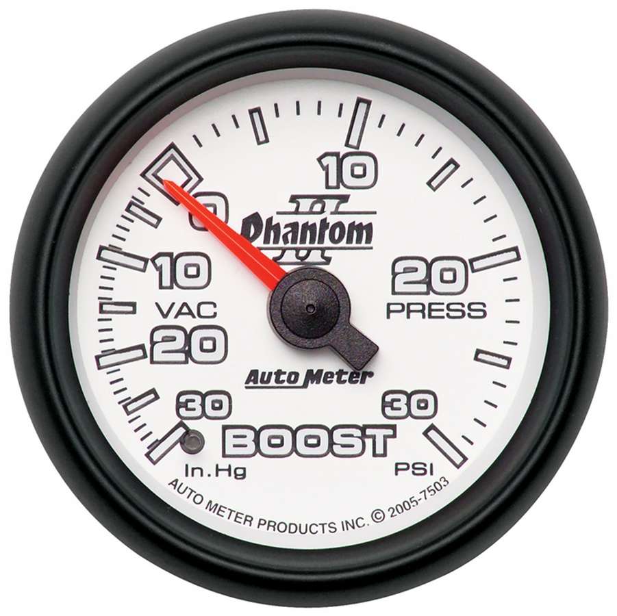 7503 2.06 in. Phantom II Mechanical Boost & Vacuum Gauge
