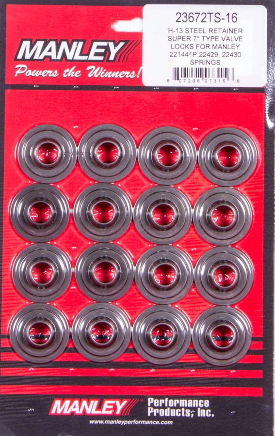 23672TS-16 Super 7 H-13 LWT Valve Spring Retainers