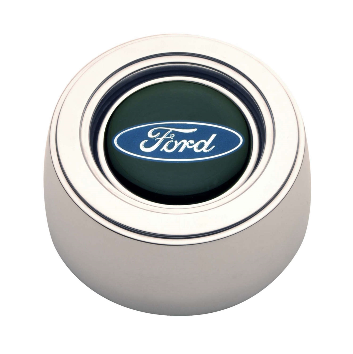 Picture of GT Performance 11-1521 GT3 Hi-Rise Ford Oval Color Horn Button Polished Emblem